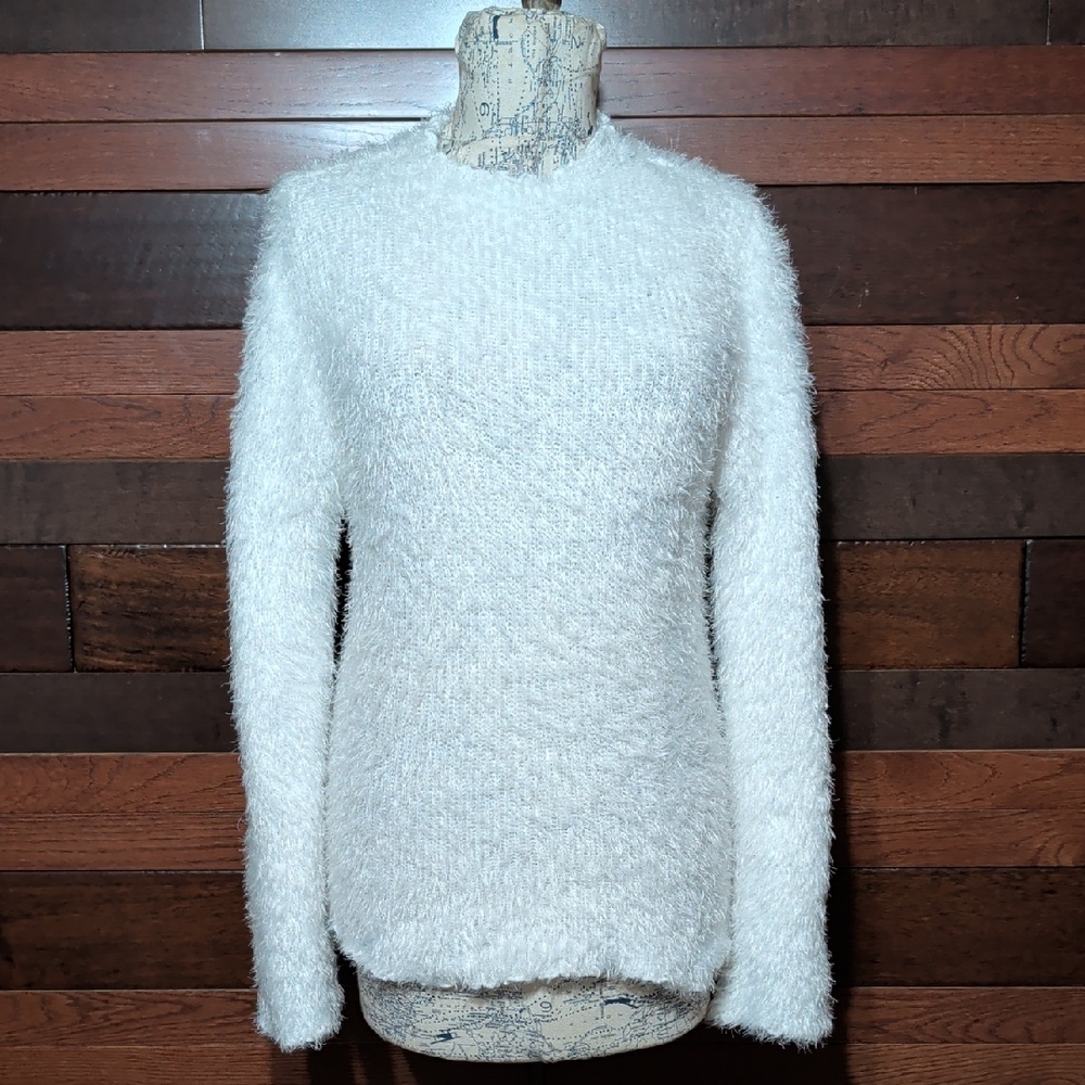 Warm And Cozy Lifestyle By Poof White Women's Sweater